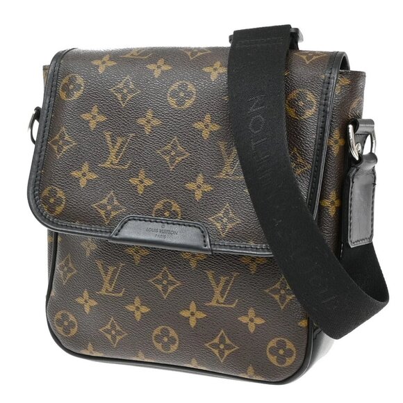 LOUIS VUITTON Bass PM Shoulder Bag Monogram Macassar Brown Black - Picture 1 of 16